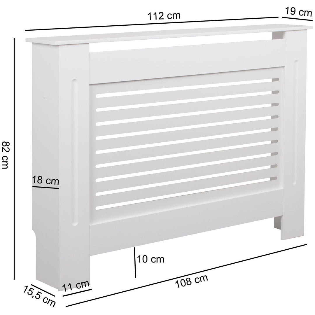 Moderne Heizkörperverkleidung mit Lamellen-Muster_ Hochwertiges MDF-Material - KADIMA DESIGN_Größe_ 112x19x82 cm_