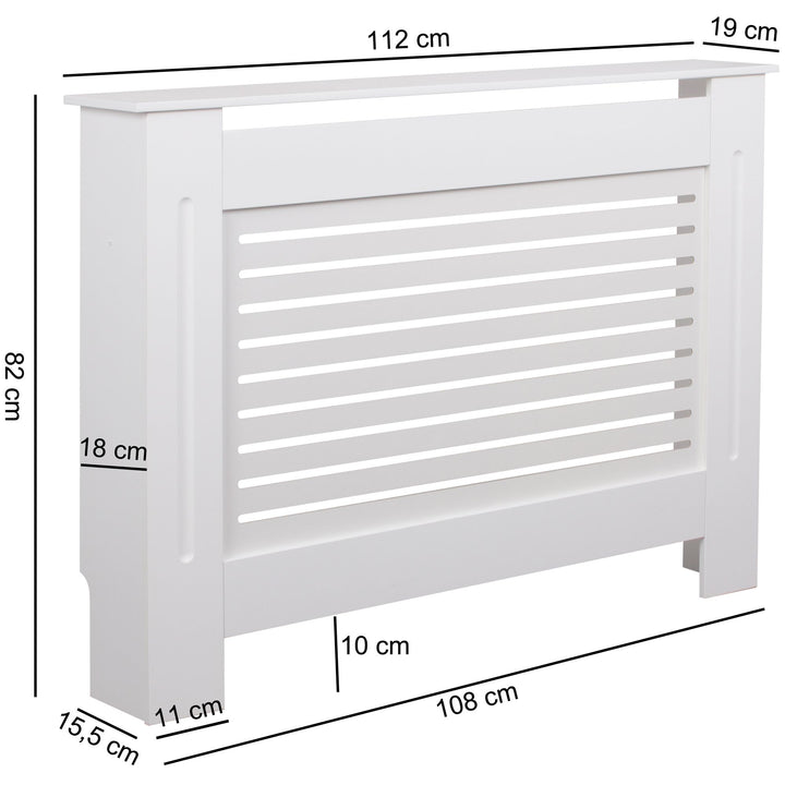 Moderne Heizkörperverkleidung mit Lamellen-Muster_ Hochwertiges MDF-Material - KADIMA DESIGN_Größe_ 112x19x82 cm_