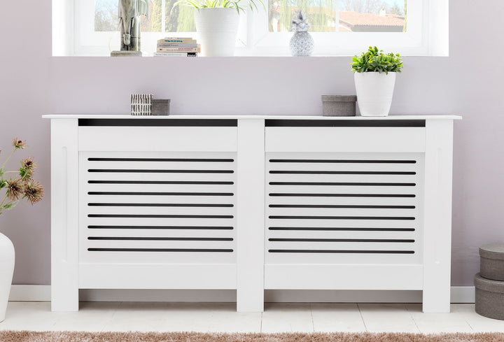 Moderne Heizkörperverkleidung mit Lamellen-Muster_ Hochwertiges MDF-Material - KADIMA DESIGN_Größe_ 112x19x82 cm_