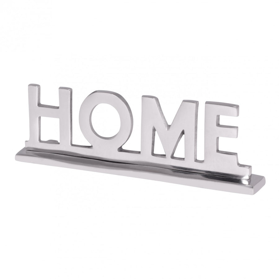 Elegante handgefertigte Aluminium Deko-Skulptur_ 22x7 cm_ modernes Design_ Unikat in Silber - KADIMA DESIGN_Größe_ 22x7x4 cm_