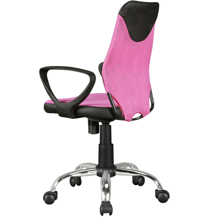KADIMA DESIGN Kinderschreibtischstuhl DAVOS Nylon - höhenverstellbarer Ergonomie-Stuhl für Kinder & Jugendliche_ elegant & strapazierfähig_Rosa_#sku_BARSPM1.355#