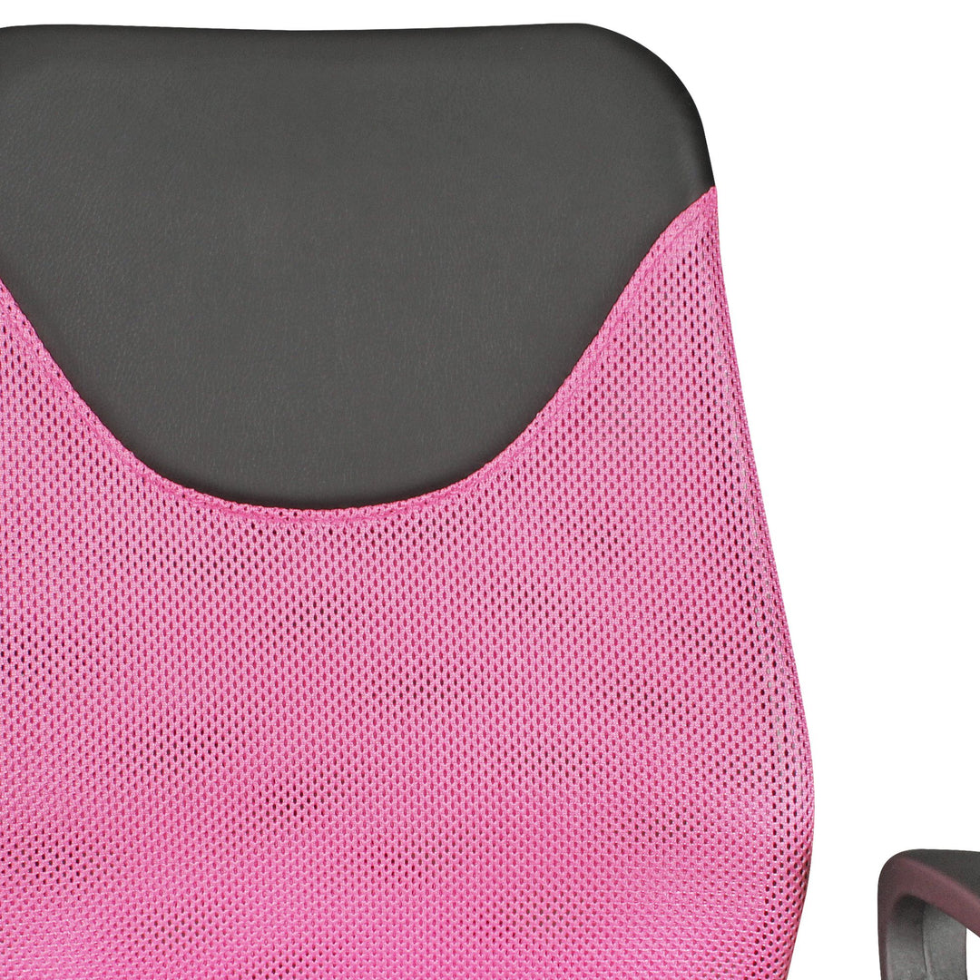 Jugenddrehstuhl DAVOS Nylon_ ergonomisch_ höhenverstellbar_ in Limette/Schwarz_ Blau/Schwarz_ Pink/Schwarz - KADIMA DESIGN_Farbe_ Rosa_ Größe_ 60x60x101 cm_