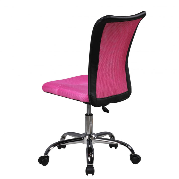 Kinderdrehstuhl Schreibtisch_ ergonomisch_ Netz_ höhenverstellbar_ bis 30 kg_ in Pink/Schwarz_ Blau/Schwarz - KADIMA DESIGN_Farbe_ Rosa_ Größe_ 60x60x100 cm_