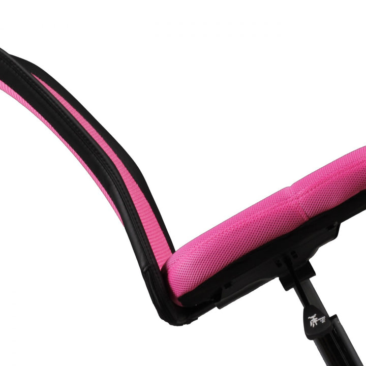 Kinderdrehstuhl Schreibtisch_ ergonomisch_ Netz_ höhenverstellbar_ bis 30 kg_ in Pink/Schwarz_ Blau/Schwarz - KADIMA DESIGN_Farbe_ Rosa_ Größe_ 60x60x100 cm_