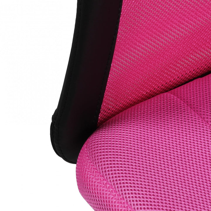 Kinderdrehstuhl Schreibtisch_ ergonomisch_ Netz_ höhenverstellbar_ bis 30 kg_ in Pink/Schwarz_ Blau/Schwarz - KADIMA DESIGN_Farbe_ Rosa_ Größe_ 60x60x100 cm_