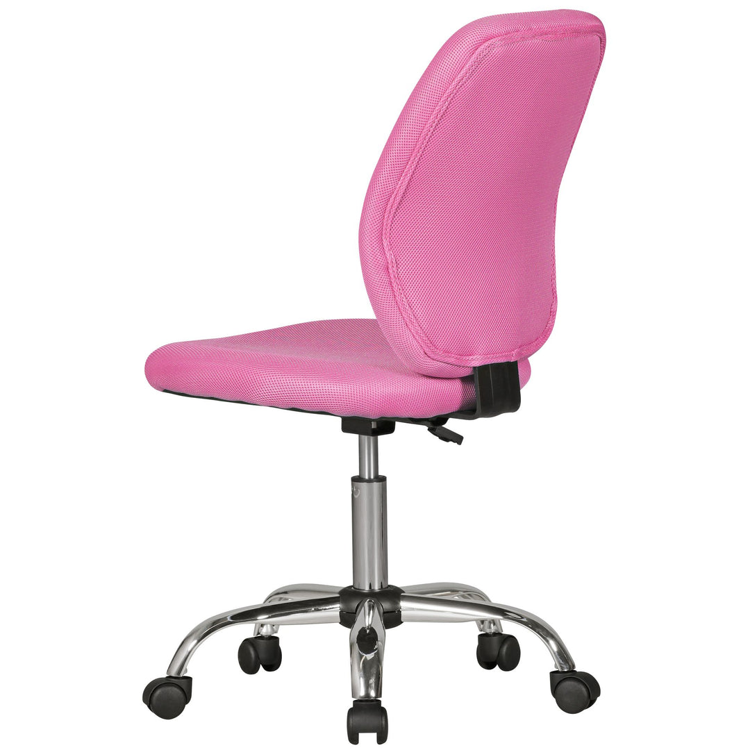 KADIMA DESIGN Kinderschreibtischstuhl in Pink - Stylischer und Moderner Jugenddrehstuhl für Kinder mit Einstellbarer Sitzhöhe und Hoher Rückenlehne_Rosa_#sku_BARSPM1.393#