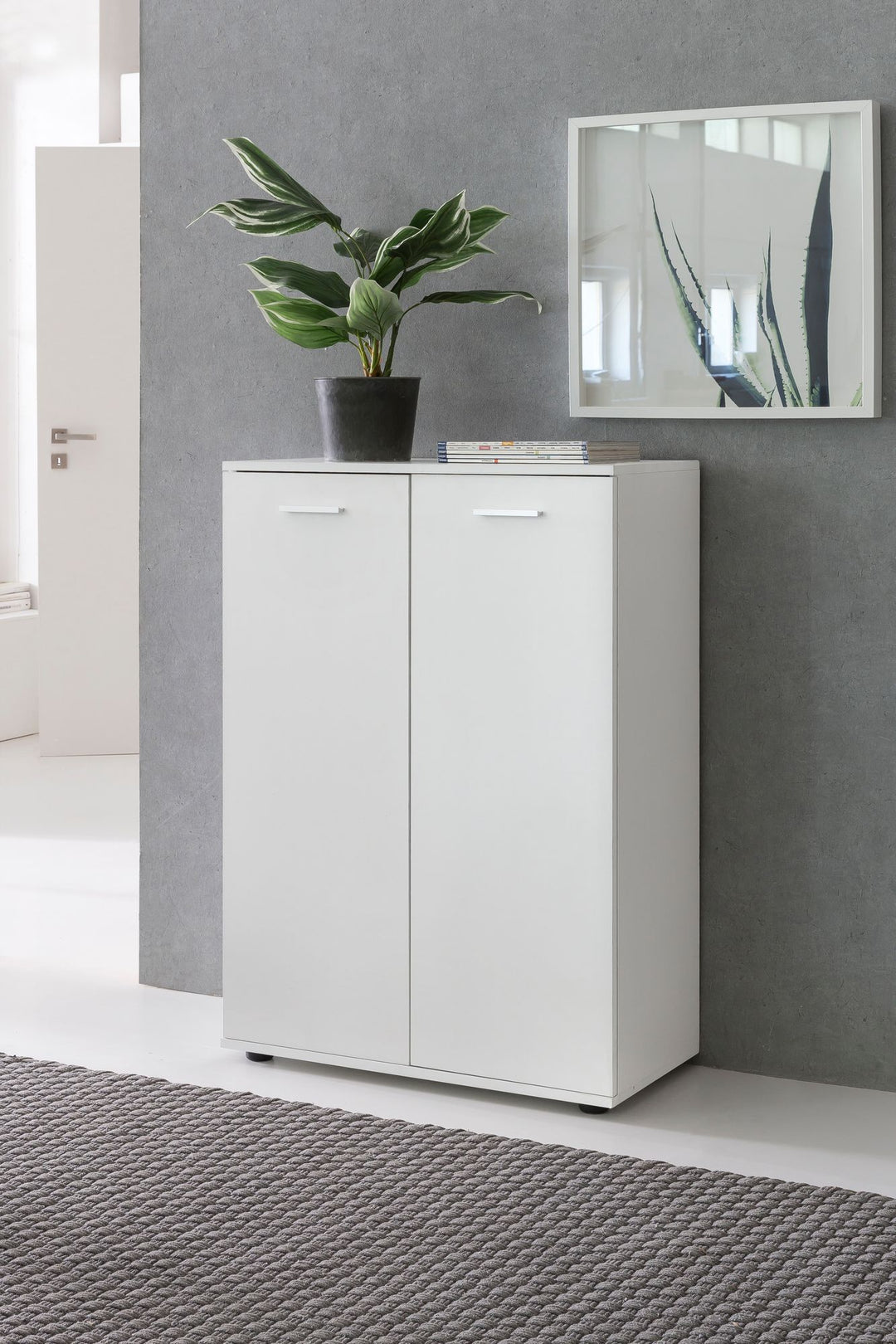 Kommode Anrichte - Sideboard_ Holz_ Flurschrank mit Türen_ modernes Design - KADIMA DESIGN_Größe_ 71x35x104 cm_