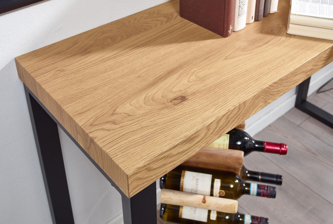 Konsolentisch in modernem Design_ Eiche-Optik_ Große Ablagefläche - KADIMA DESIGN_Größe_ 120x39x76 cm_