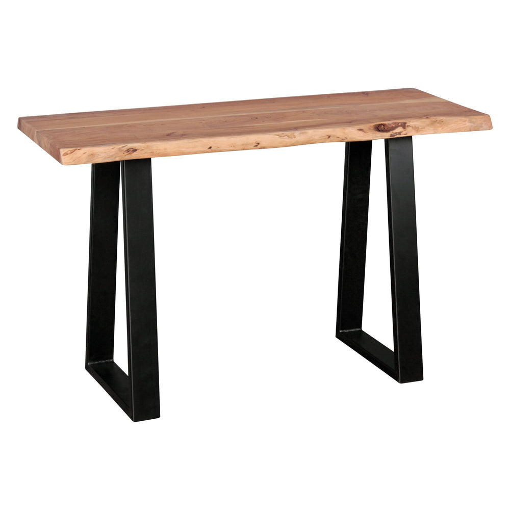 Landhausstil Konsolentisch Akazienholz - Vielseitig_ Robuste Metallfüße_ Unbehandeltes Holz_ Kompakt_ KADIMA DESIGN_Größe_ 120x45x75 cm_