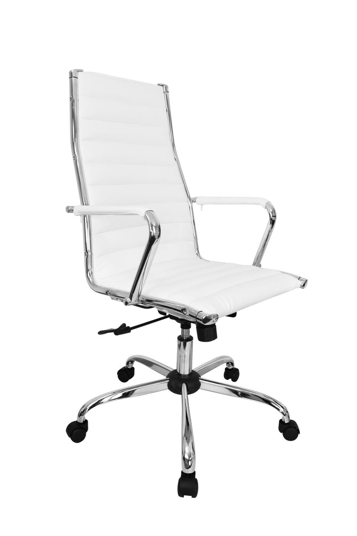 KADIMA DESIGN Chefsessel SENA Leder Optik - Schreibtischstuhl mit Armlehnen und wippbarer Rückenlehne für ergonomisches Sitzen_60x62x117_#sku_BARSPM1.114#