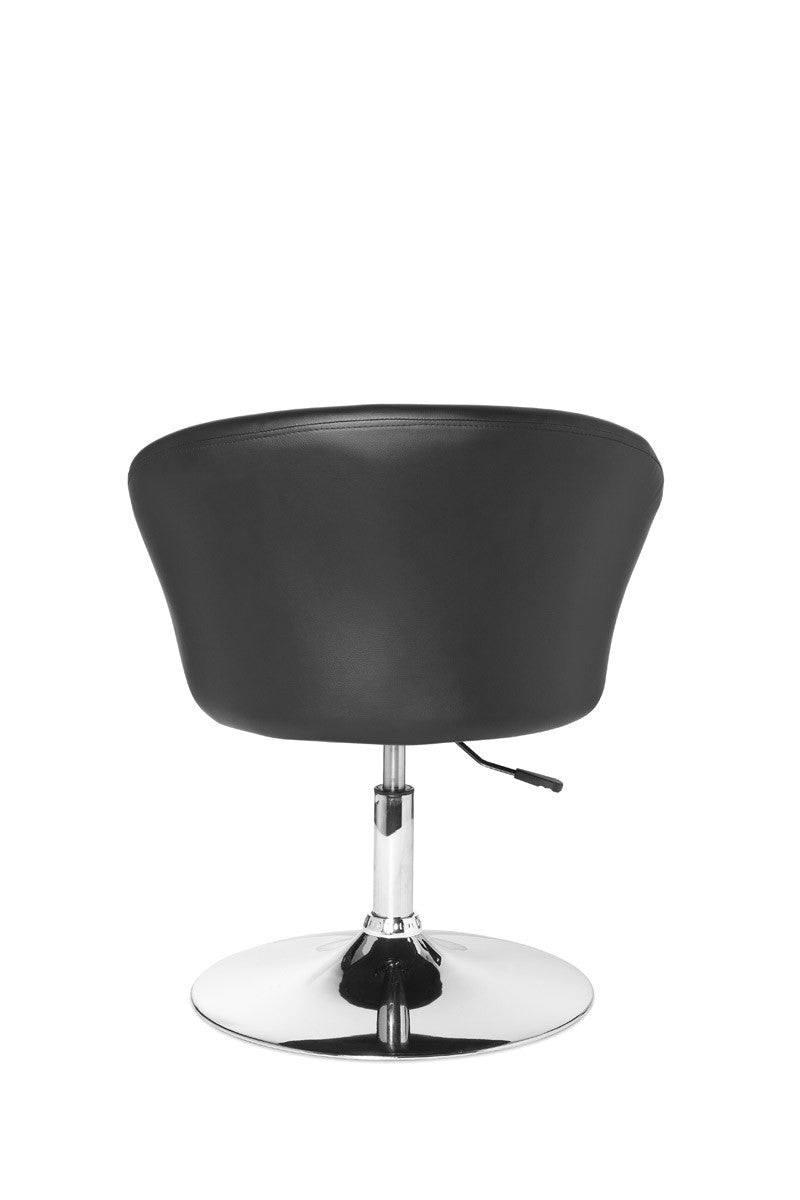 Loungesessel LIFT_ Retro-Design_ verstellbare Sitzhöhe_ Trompetenfuß_ in Schwarz oder Weiß - KADIMA DESIGN_Farbe_ Schwarz_ Größe_ 62x55x84 cm_