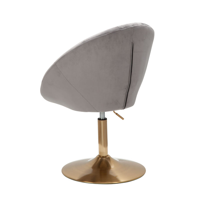 Chesterfield-Loungesessel ADDA_ 360° Drehfunktion_ Samtbezug_ Trompetenfuß_ 67x80-100x62 cm_ Rosa/Blau/Grau - KADIMA DESIGN_Farbe_ Grau_ Größe_ 67x62x100 cm_