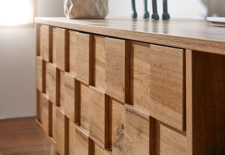 Eichen-Dekor Lowboard_ TV-Unterschrank_ Aufbewahrung_ bis 70-Zoll TV - KADIMA DESIGN_Größe_ 160x40x51 cm_