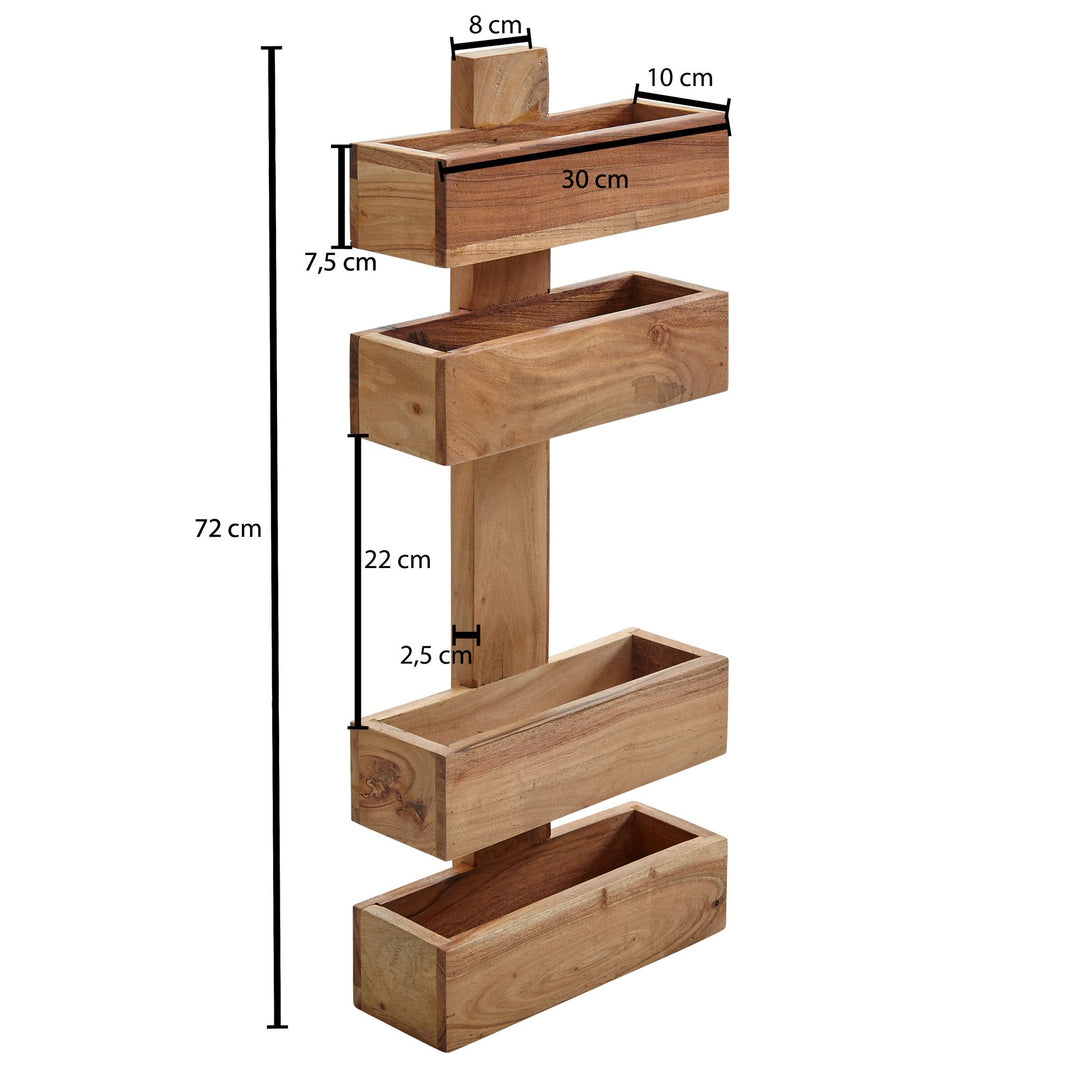 Zeitungsständer NAKO Massivholz_ Klassisch_ stilvoll_ viel Stauraum_ handgefertigt - KADIMA DESIGN_Farbe_ Beige_ Größe_ 30x10x72 cm_