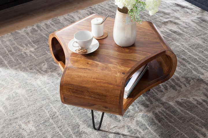 Massiver Couchtisch aus Sheesham Holz_ Landhaus-Stil_ Stauraum_ 55x38x55 cm - KADIMA DESIGN_Größe_ 55x55x38 cm_