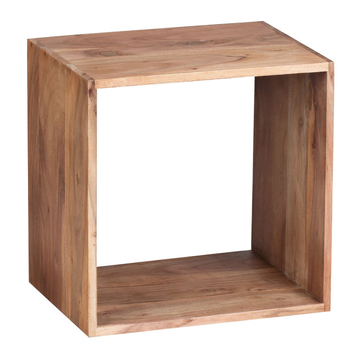 Cube Regal NAKO_ Massivholz_ Beistelltisch/Bücherregal_ vielseitig_ pflegeleicht - KADIMA DESIGN_Farbe_ Beige_ Größe_ 43x33x43 cm_#sku_BARWL1.559#