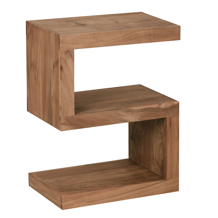 KADIMA DESIGN Masiver Holz Beistelltisch "S" Cube NAKO_ Handgefertigt_ Landhaus-Stil Design_ Vielseitiges Möbelstück_Beige_#sku_BARWL1.431#