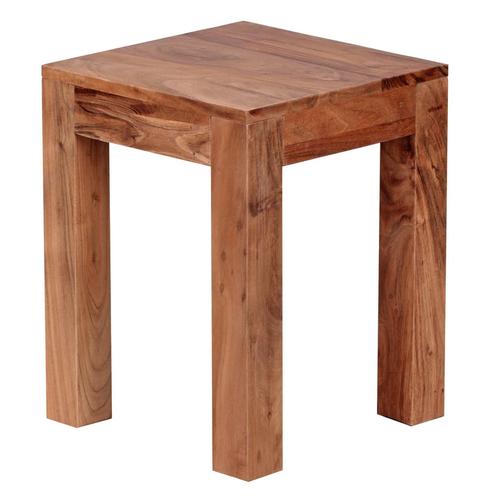 Massivholz-Tisch NAKO_ Handgefertigt_ 45x40x45 cm_ Sheeshamholz_ 50kg Belastbarkeit - KADIMA DESIGN_Farbe_ Beige_ Größe_ 35x35x45 cm_