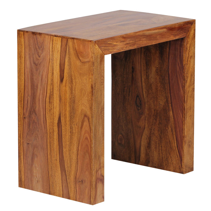 Massivholz-Beistelltisch NAKO_ Einzigartig_ zeitlos_ 60x35x60 cm_ handgefertigt - KADIMA DESIGN_Farbe_ Braun_ Größe_ 60x35x60 cm_