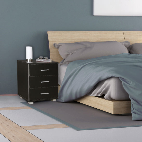 KADIMA DESIGN Nachtkonsole ANAPO Holz - Stilvolle & geräumige Aufbewahrungslösung für Ihr Schlafzimmer_Schwarz_#sku_BARWL5.150#