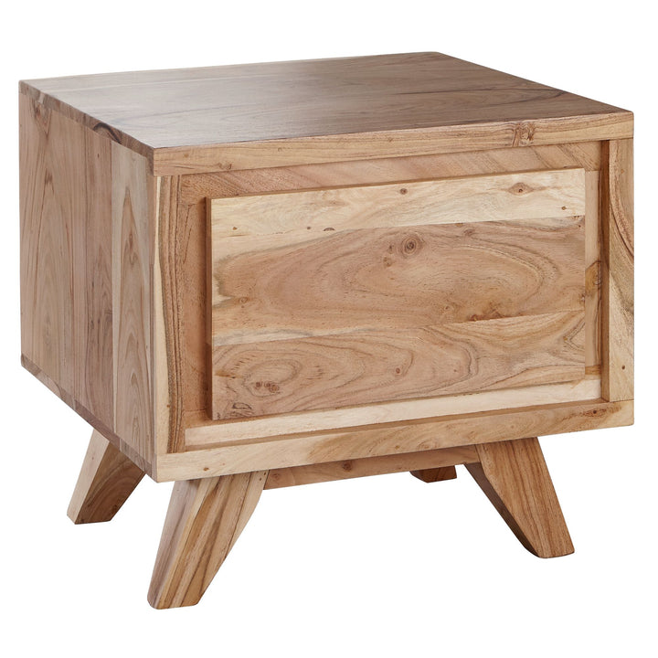 Massiver Nachttisch aus Akazienholz_ Moderner Landhausstil_ Einzigartige Holzmaserung - KADIMA DESIGN_Größe_ 45x45x44 cm_#sku_BARWL5.515#