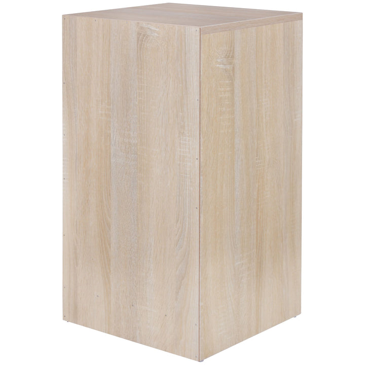 Moderner Nachtschrank_ Holz_ 3 Schubladen_ in Schwarz/Weiß/Sonoma_ melaminharzbeschichtet - KADIMA DESIGN_Farbe_ Beige_ Größe_ 38x35x68 cm_