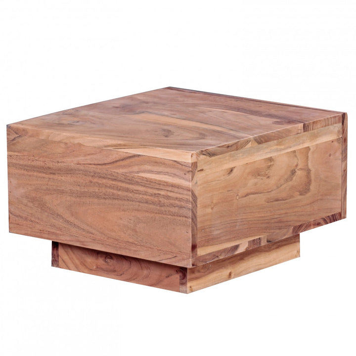 KADIMA DESIGN NAKO Massivholz Nachttisch - Landhausstil Unikat mit praktischer Schublade und großem Stauraum neben dem Bett_Beige_#sku_BARWL1.758#