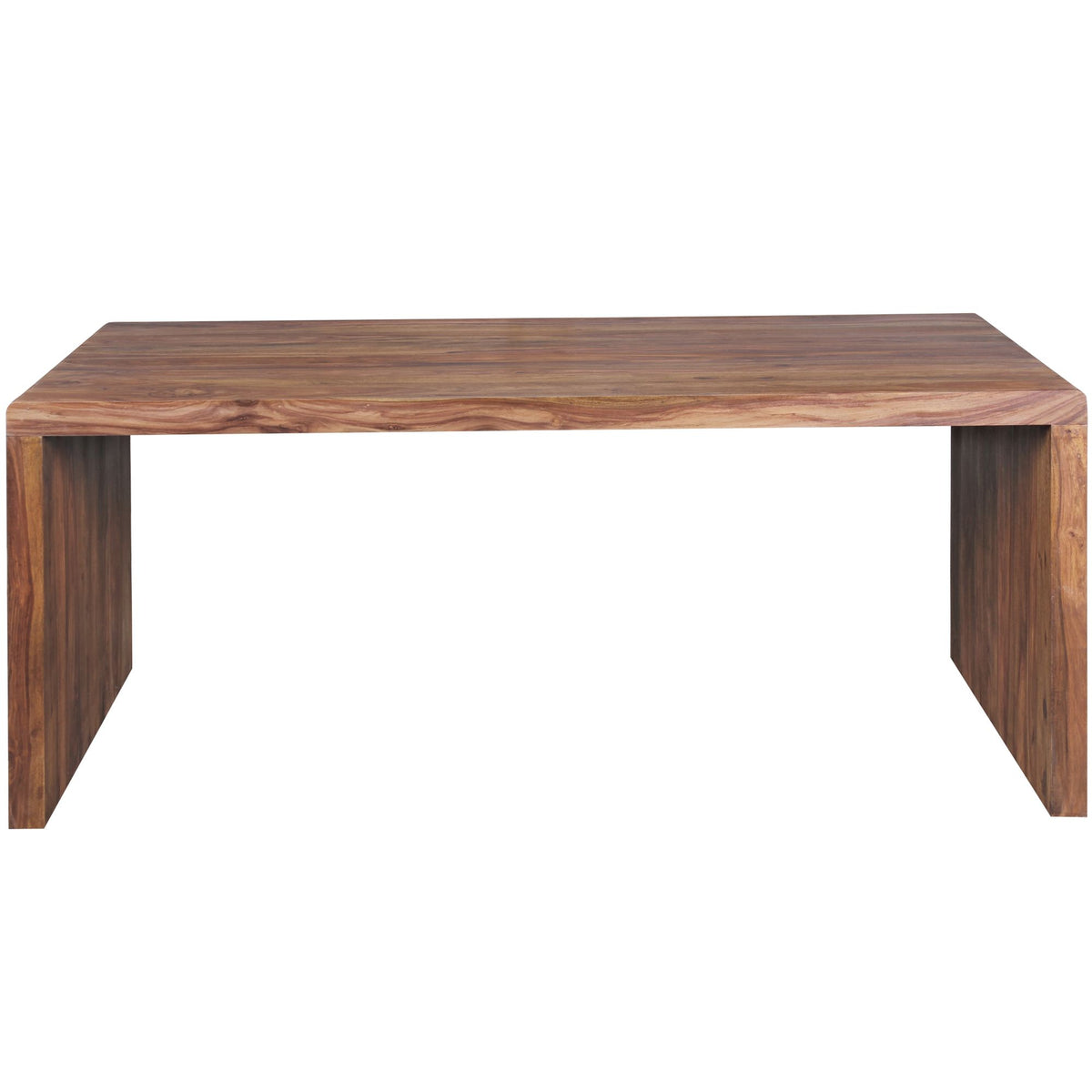 Schreibtisch TEKO  Massivholz Sheesham  160x80 cm  Stauraum  abgerundete Ecken  stabil - KADIMA DESIGN Farbe  Braun  Größe  120x60x76 cm