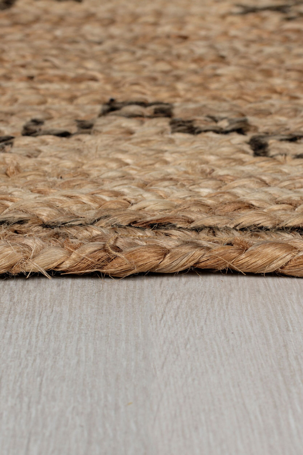Teppich Jute Geometrisch-Design - NEATH PAUL - Braun-Schwarz 80x150 cm_Rechteckig_