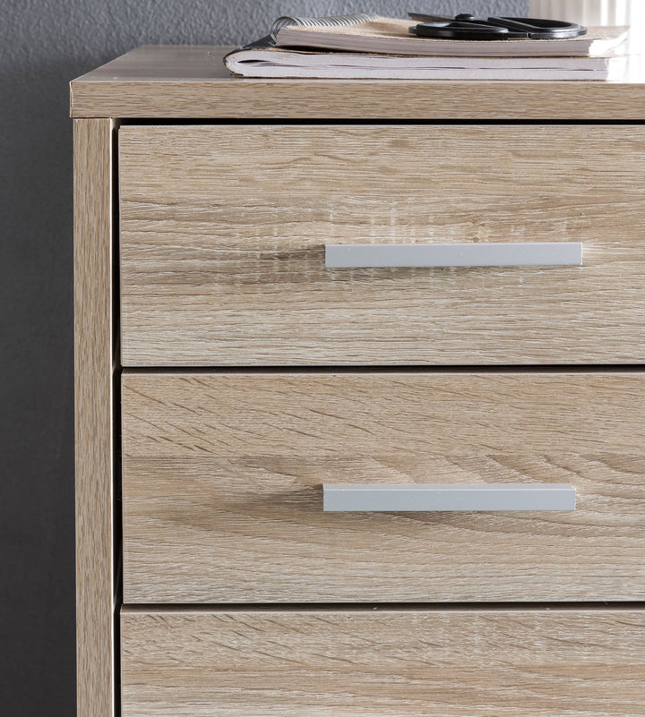 Schubladenschrank ITTER Holz_ 5 Schubladen_ Rollen_ melaminharzbeschichtet - KADIMA DESIGN_Farbe_ Beige_ Größe_ 33x38x63 cm_