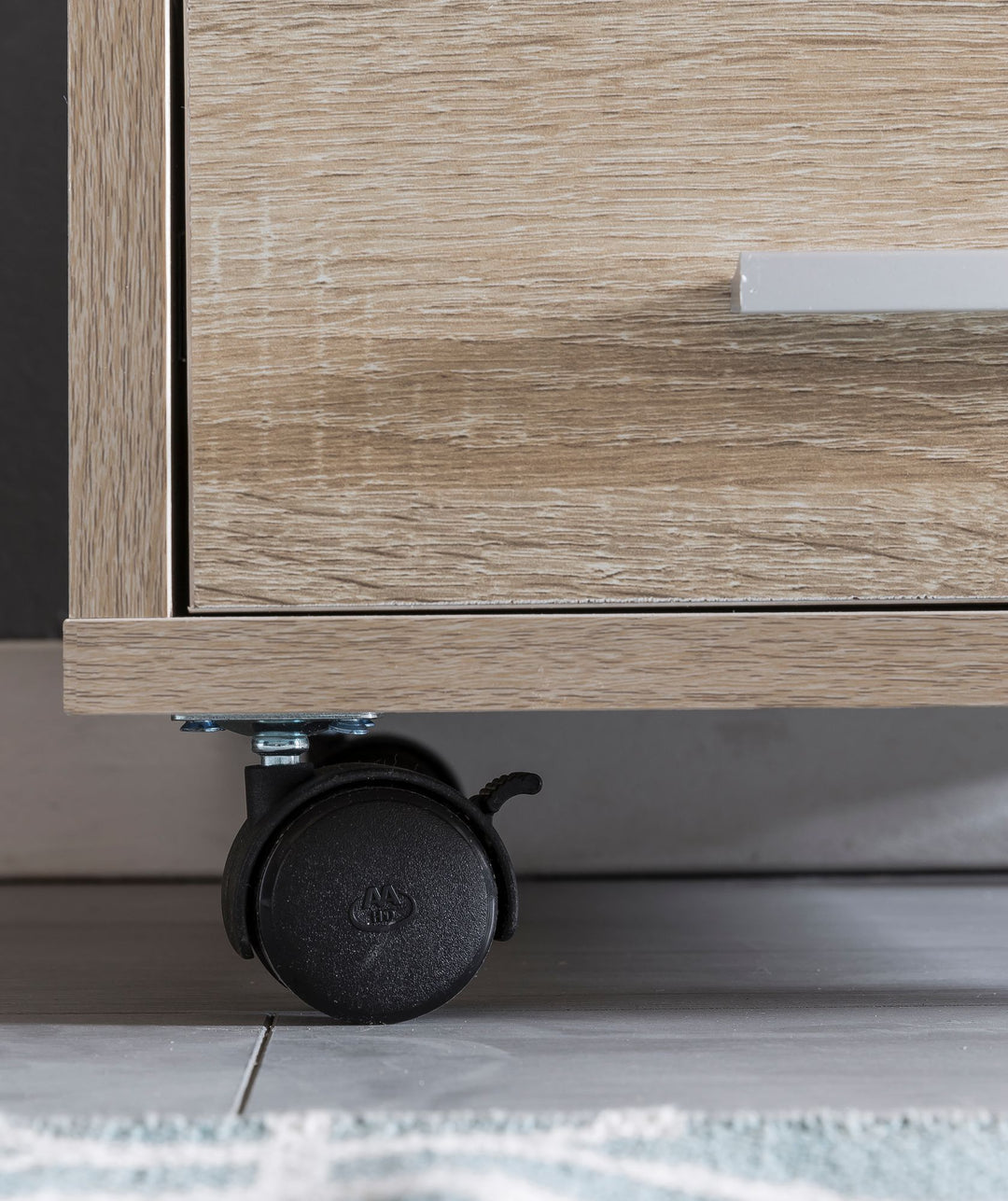 Schubladenschrank ITTER Holz_ 5 Schubladen_ Rollen_ melaminharzbeschichtet - KADIMA DESIGN_Farbe_ Beige_ Größe_ 33x38x63 cm_
