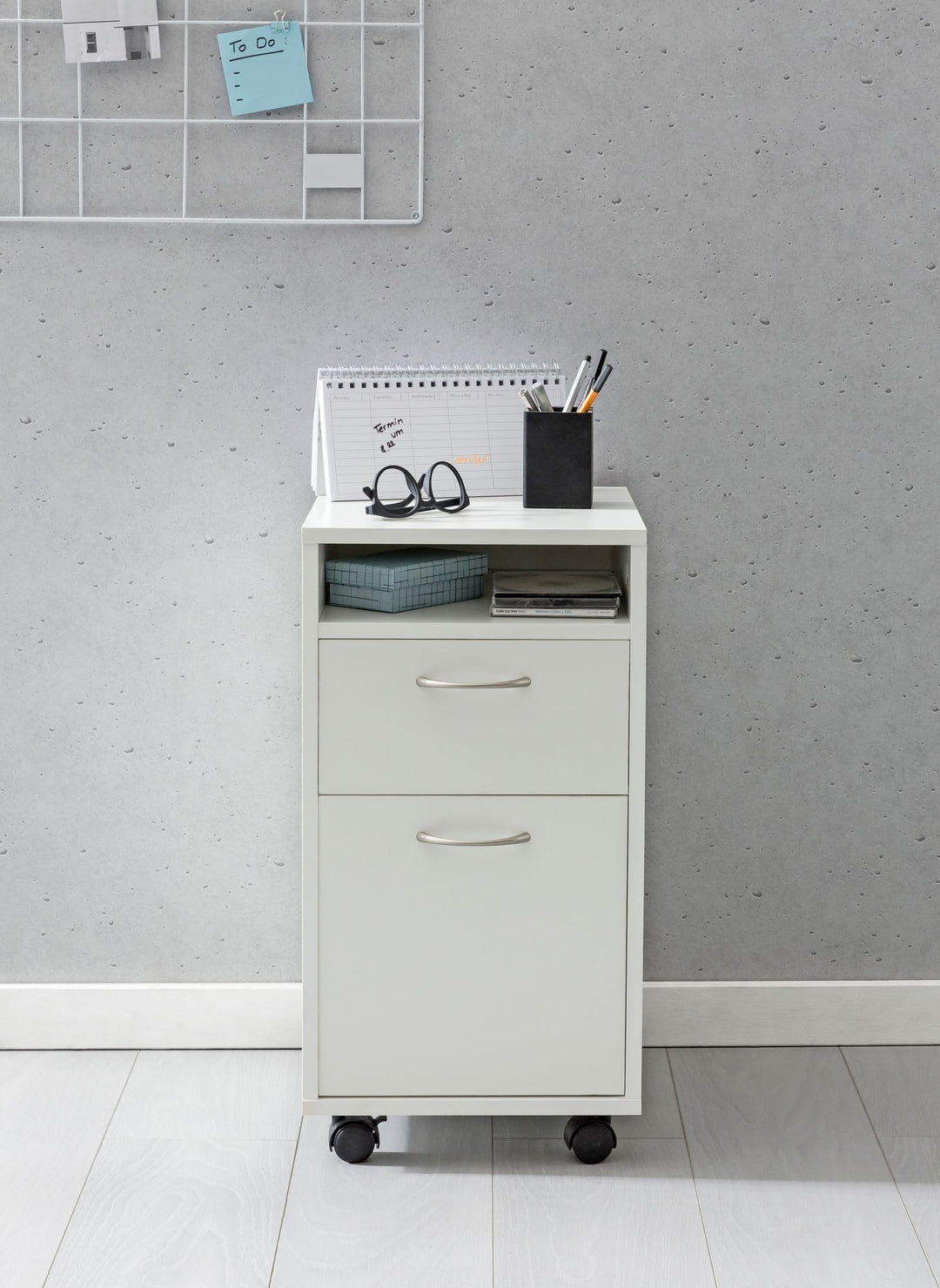 Rollcontainer_ Moderner Schreibtischcontainer mit Viel Stauraum_ Flexibler Einsatz - KADIMA DESIGN_Größe_ 33x38x63 cm_