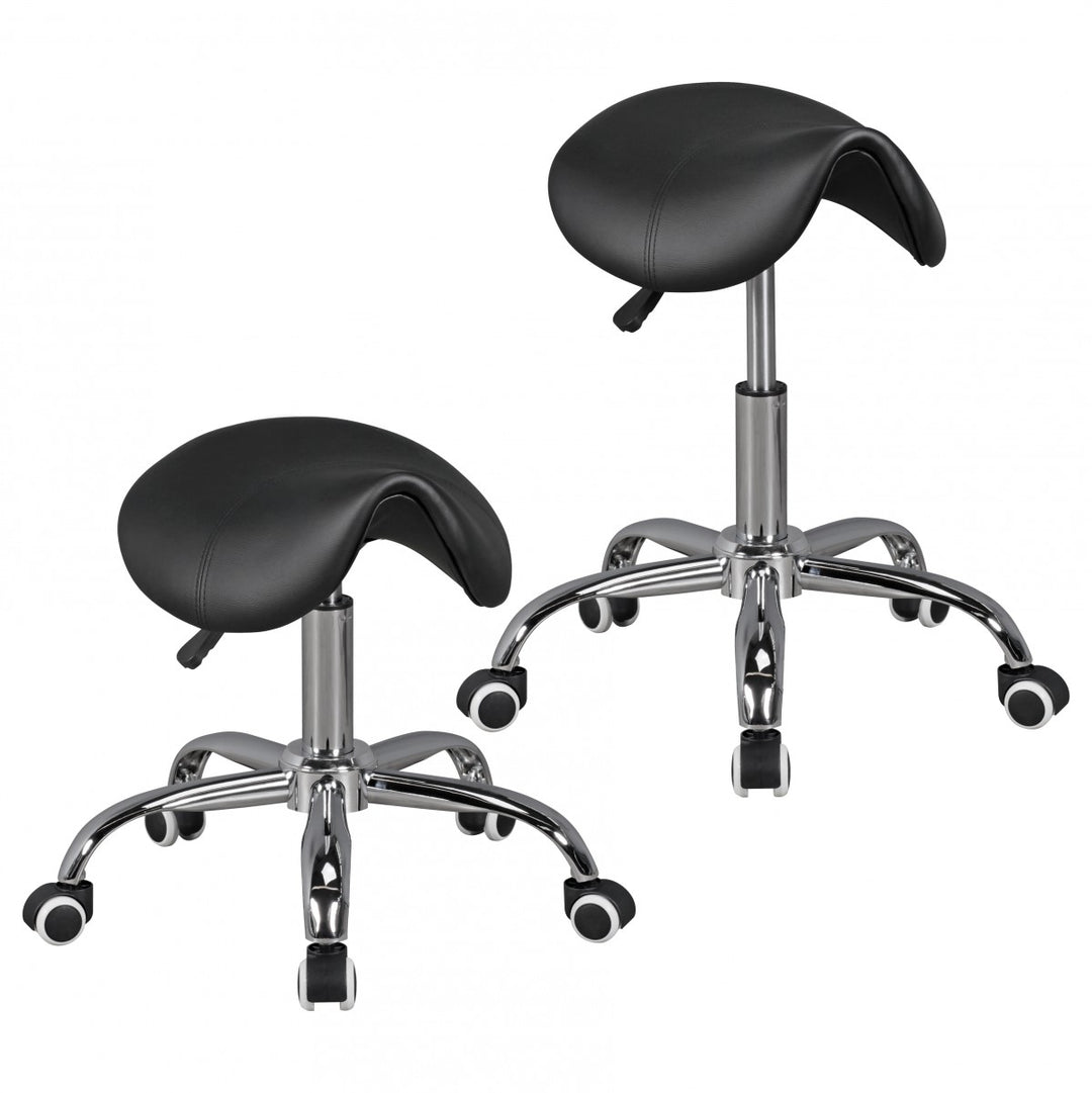 Sattelhocker BEVANO_ höhenverstellbar_ 100 kg Belastbarkeit_ in Schwarz oder Weiß - KADIMA DESIGN_Farbe_ Schwarz_ Größe_ 60x60x60 cm_