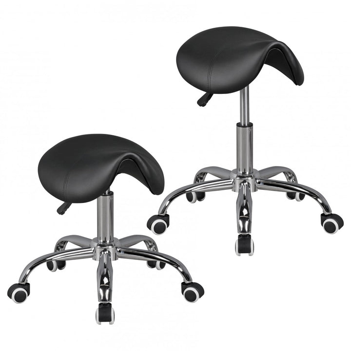 Sattelhocker BEVANO_ höhenverstellbar_ 100 kg Belastbarkeit_ in Schwarz oder Weiß - KADIMA DESIGN_Farbe_ Schwarz_ Größe_ 60x60x60 cm_