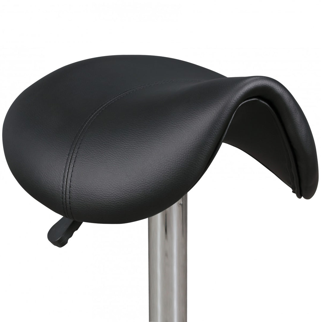 Sattelhocker BEVANO_ höhenverstellbar_ 100 kg Belastbarkeit_ in Schwarz oder Weiß - KADIMA DESIGN_Farbe_ Schwarz_ Größe_ 60x60x60 cm_