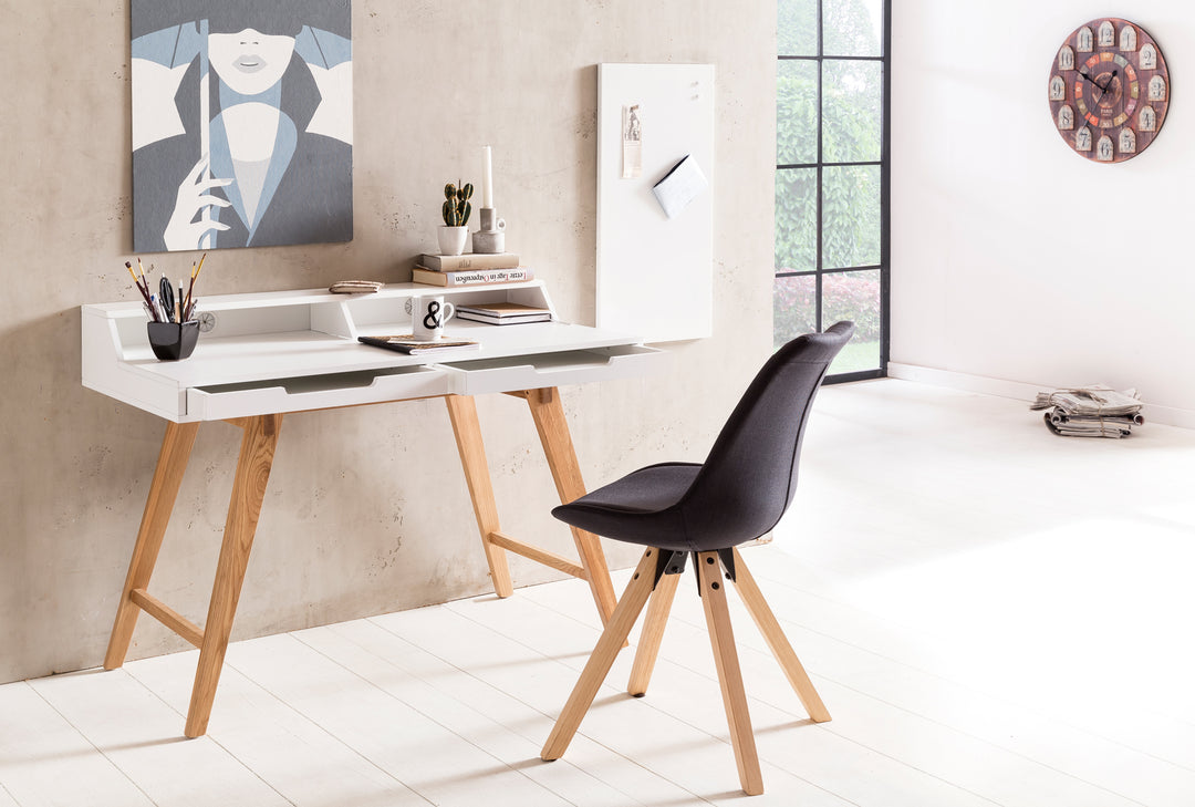 Moderner Schreibtisch_ Skandinavischer Retro Look_ Große Arbeitsfläche - Stilvoll &amp; Praktisch - KADIMA DESIGN_Größe_ 110x60x85 cm_
