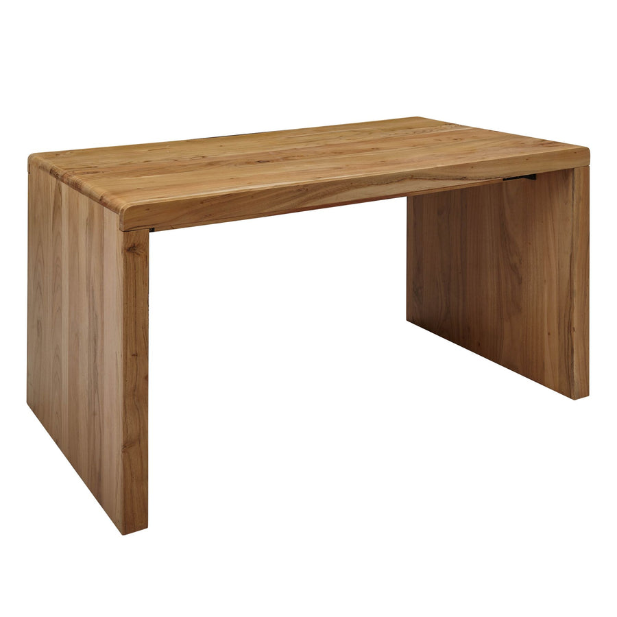 Schreibtisch TEKO_ Massivholz Sheesham_ 160x80 cm_ Stauraum_ abgerundete Ecken_ stabil - KADIMA DESIGN_Farbe_ Beige_ Größe_ 140x80x76 cm_#sku_BARWL1.468#