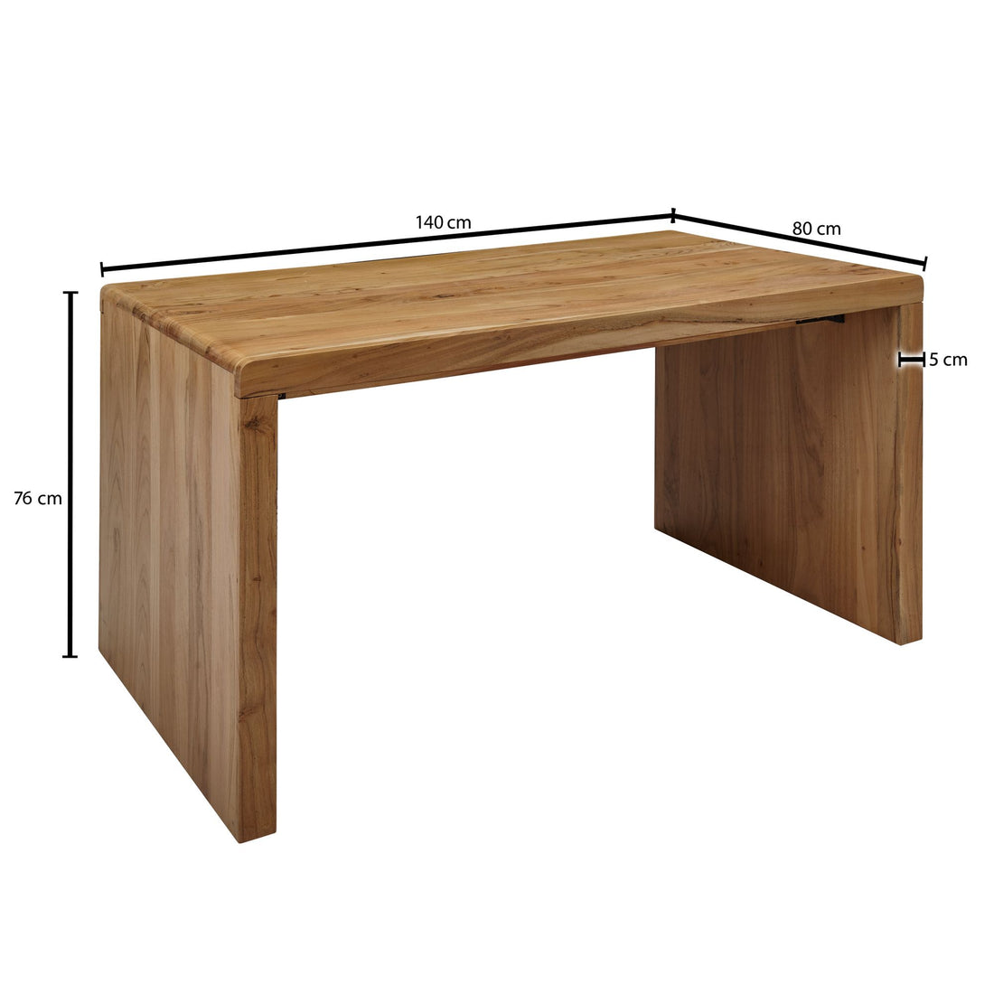Maßzeichnung TEKO – Beige / 140x80x76