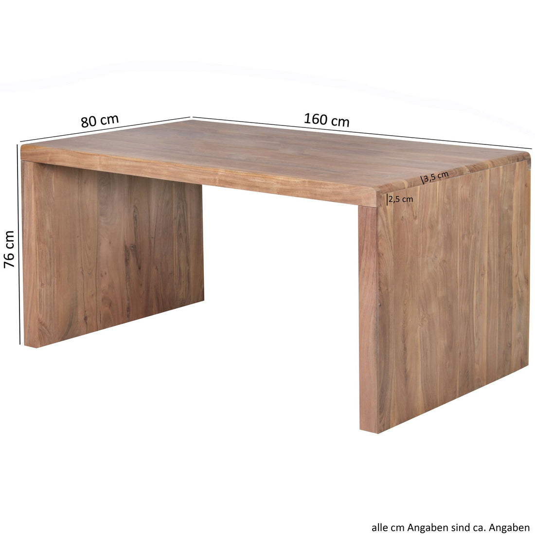 Maßzeichnung TEKO – Beige / 160x80x76