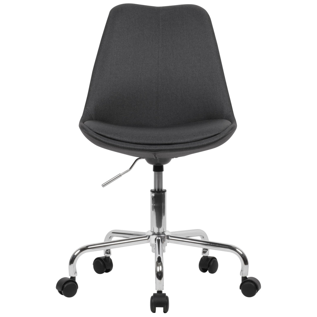 Schalenstuhl MESCHIO für Homeoffice_ 360° Drehfunktion_ max. 110 kg Belastung_ in verschiedenen Farben - KADIMA DESIGN_Farbe_ Schwarz_ Material_ Stoff_ Größe_ 65x65x94 cm_