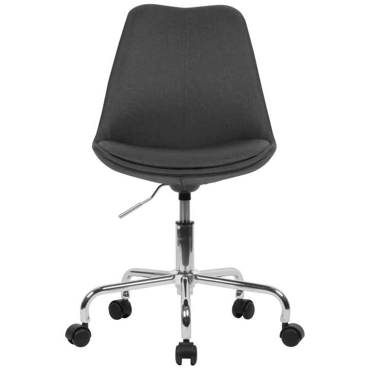 Schalenstuhl MESCHIO für Homeoffice_ 360° Drehfunktion_ max. 110 kg Belastung_ in verschiedenen Farben - KADIMA DESIGN_Farbe_ Schwarz_ Material_ Stoff_ Größe_ 65x65x94 cm_