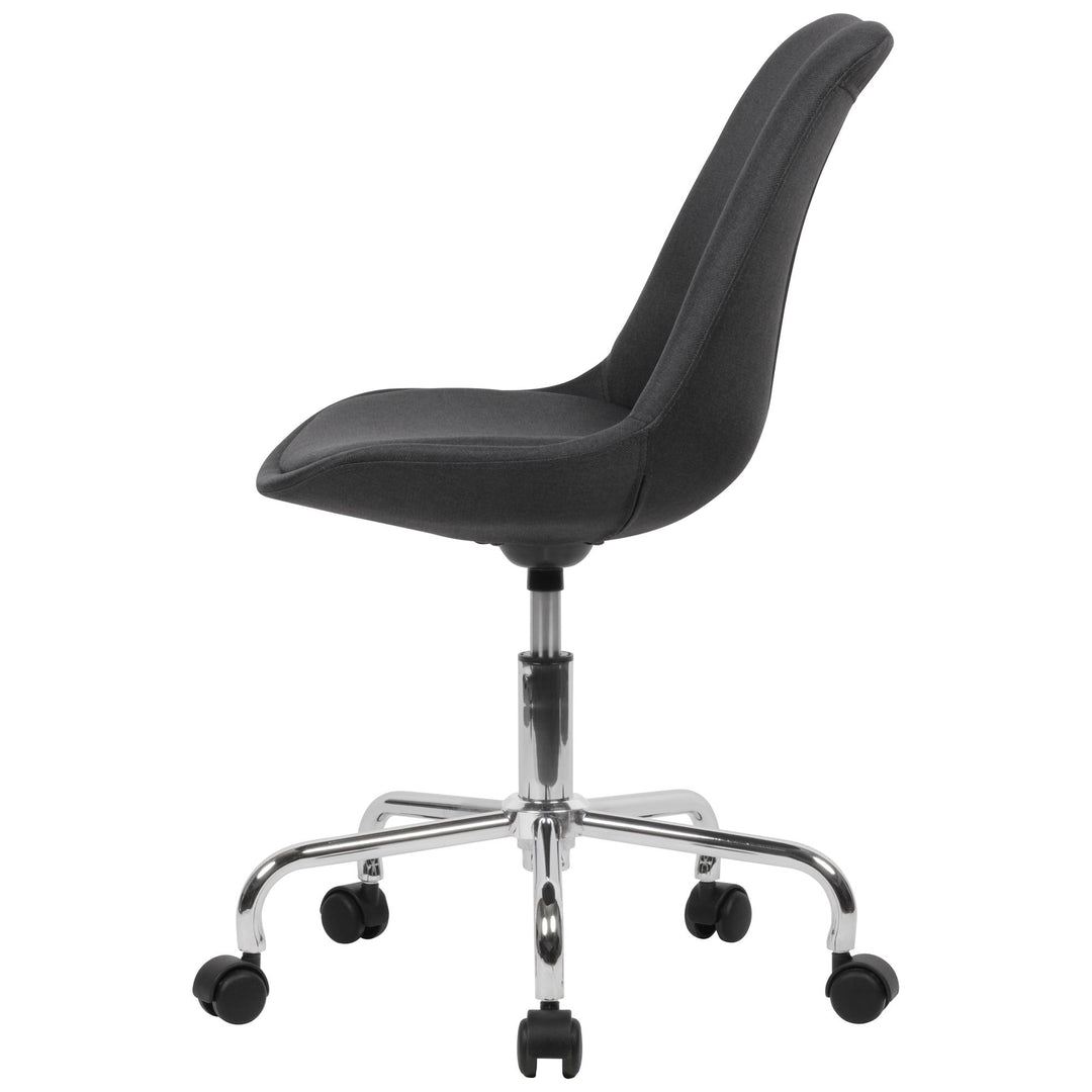 Schalenstuhl MESCHIO für Homeoffice_ 360° Drehfunktion_ max. 110 kg Belastung_ in verschiedenen Farben - KADIMA DESIGN_Farbe_ Schwarz_ Material_ Stoff_ Größe_ 65x65x94 cm_