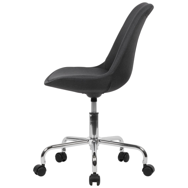 Schalenstuhl MESCHIO für Homeoffice_ 360° Drehfunktion_ max. 110 kg Belastung_ in verschiedenen Farben - KADIMA DESIGN_Farbe_ Schwarz_ Material_ Stoff_ Größe_ 65x65x94 cm_