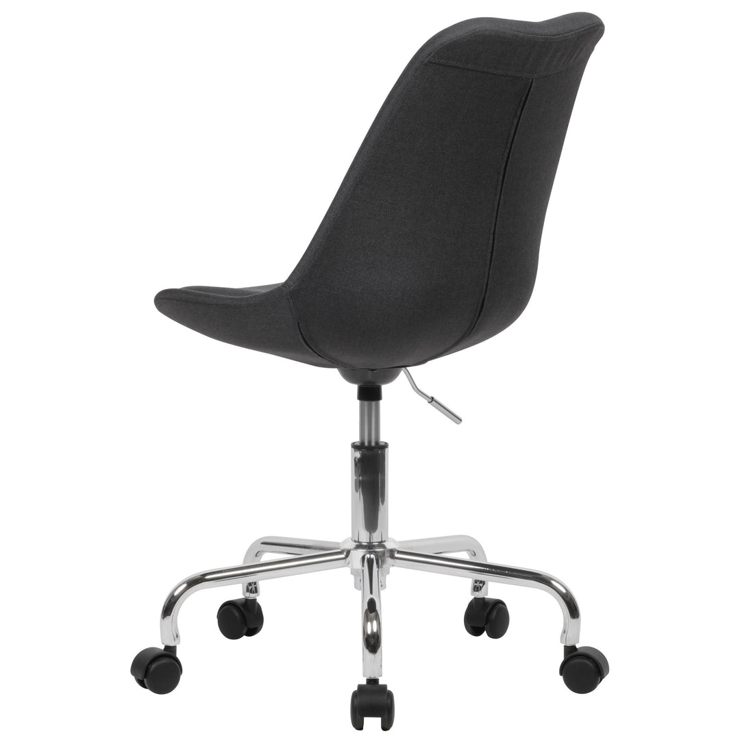 Schalenstuhl MESCHIO für Homeoffice_ 360° Drehfunktion_ max. 110 kg Belastung_ in verschiedenen Farben - KADIMA DESIGN_Farbe_ Schwarz_ Material_ Stoff_ Größe_ 65x65x94 cm_