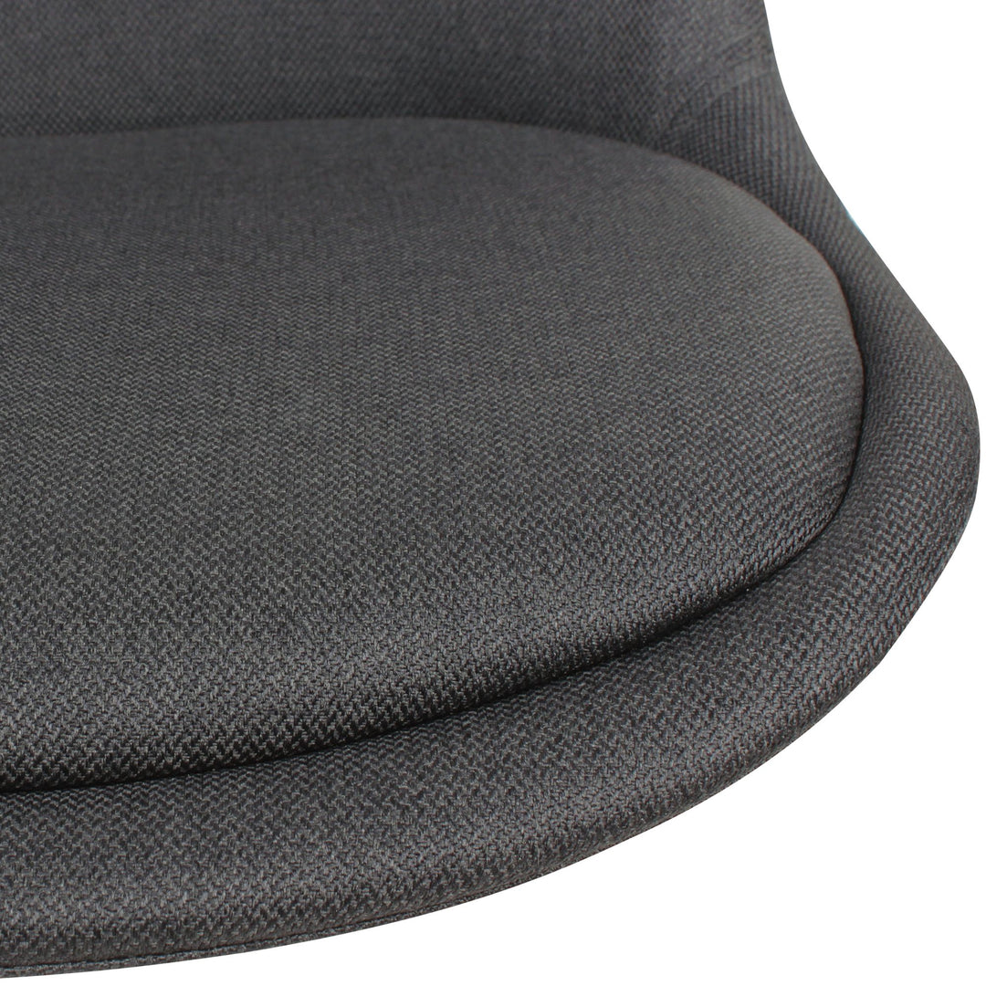 Schalenstuhl MESCHIO für Homeoffice_ 360° Drehfunktion_ max. 110 kg Belastung_ in verschiedenen Farben - KADIMA DESIGN_Farbe_ Schwarz_ Material_ Stoff_ Größe_ 65x65x94 cm_