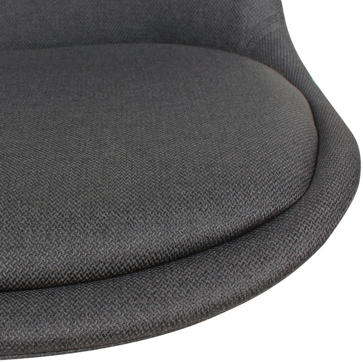 Schalenstuhl MESCHIO für Homeoffice_ 360° Drehfunktion_ max. 110 kg Belastung_ in verschiedenen Farben - KADIMA DESIGN_Farbe_ Schwarz_ Material_ Stoff_ Größe_ 65x65x94 cm_