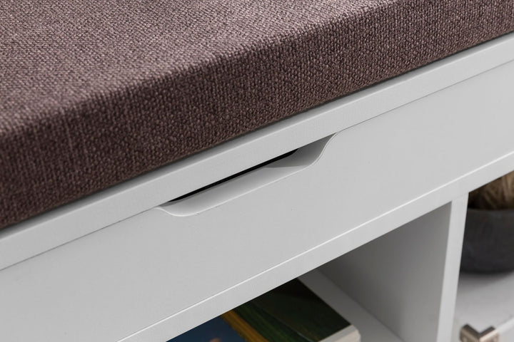 KADIMA DESIGN Garderobenbank mit Stauraum- Sitzkomfort und Funktionalität vereint_Weiß_#sku_BARWL5.345#
