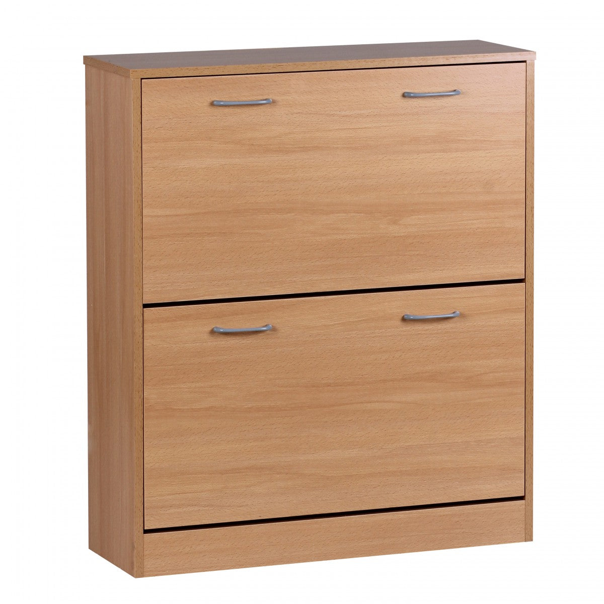 Schuhregal_ 20 Paar Schuhe_ Braun_ 4 Schuhfächer_ einfacher Aufbau_ Spanplatte und Kunststoff - KADIMA DESIGN_Farbe_ Beige_ Größe_ 75x24x87 cm_