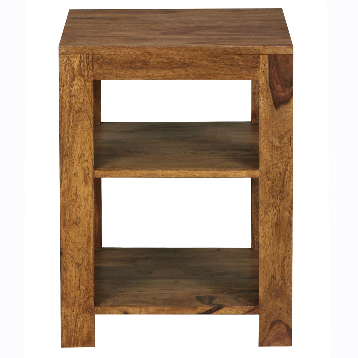 Massivholz Bücherregal_ Mehrzweck-Stauraum_ Sheesham_ 3-4 Böden_ handgefertigt_ pflegeleicht - KADIMA DESIGN_Größe_ 44x44x60 cm_
