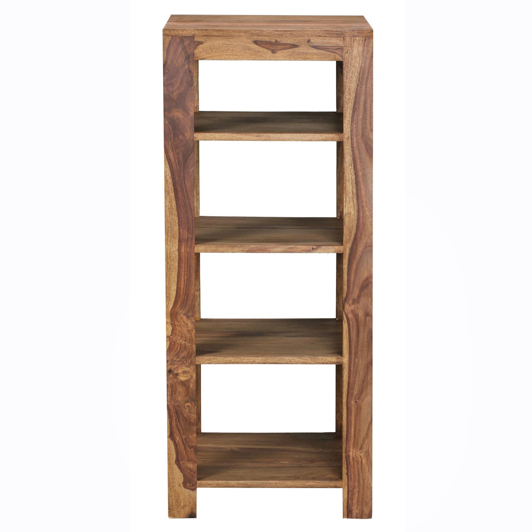 Massivholz Bücherregal_ Mehrzweck-Stauraum_ Sheesham_ 3-4 Böden_ handgefertigt_ pflegeleicht - KADIMA DESIGN_Größe_ 44x44x105 cm_